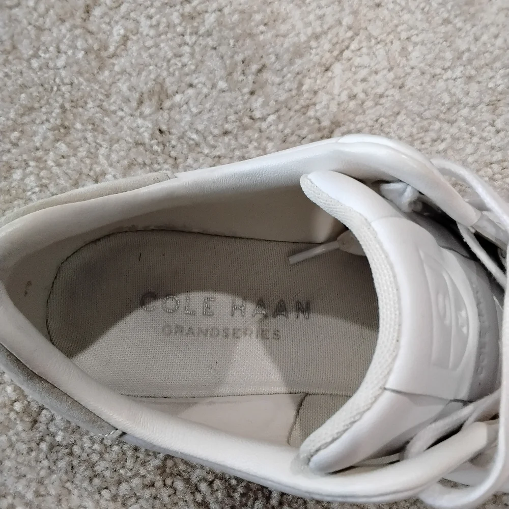 Cole Haan White Leather Sneakers - Picture 5 of 5